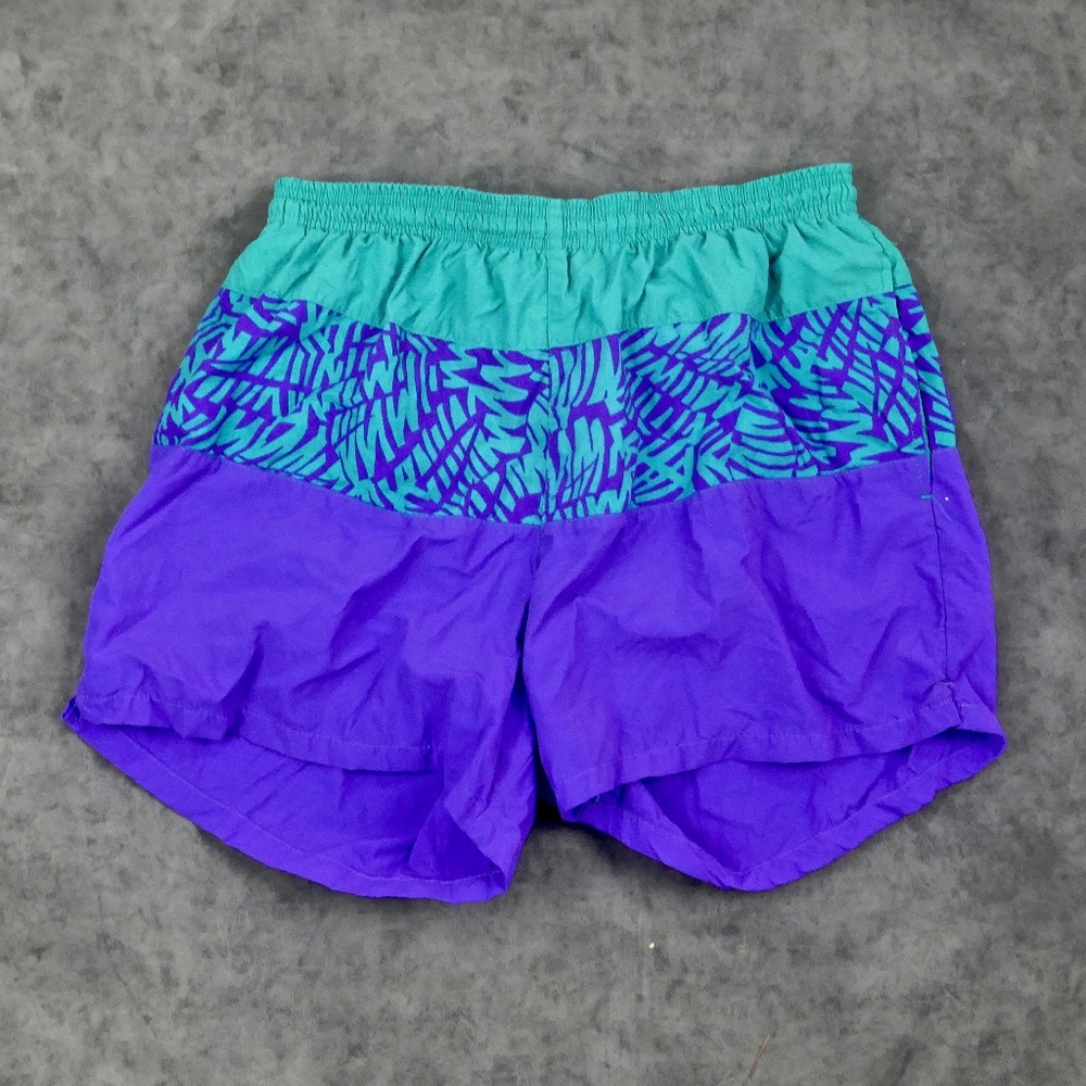 Vintage Jantzen Trunks Shorts Size Large Baggies Summer Fall Green Purple